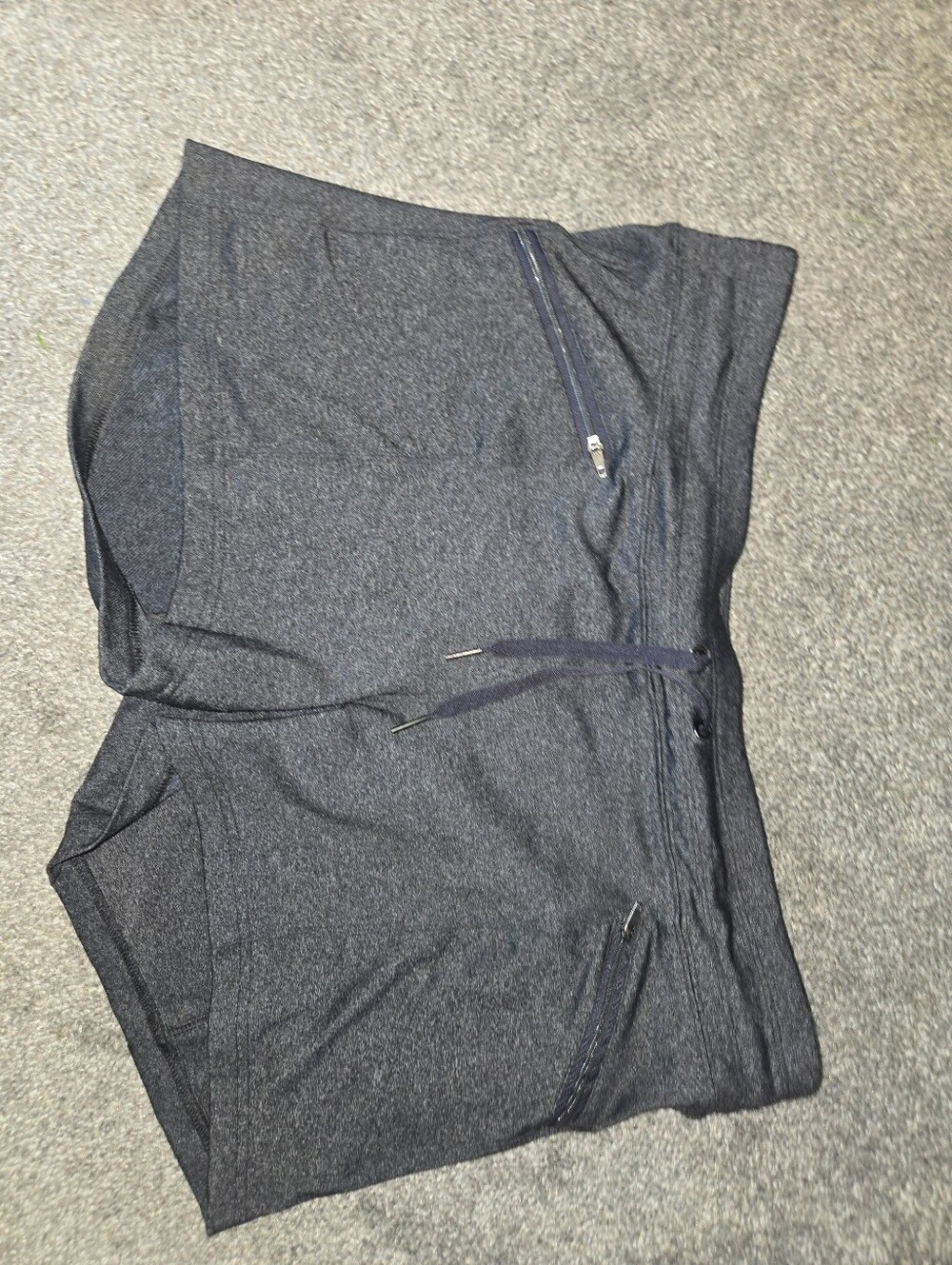 Active Life Women's Charcoal Athletic Shorts with Zipper Pockets